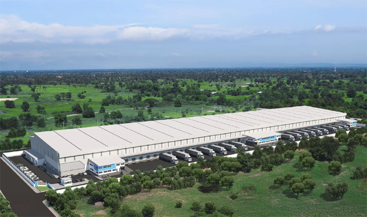 大型倉庫の完成予想図